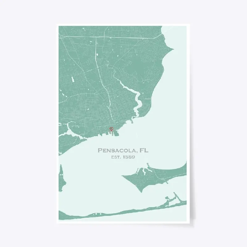 Downtown Pensacola Map